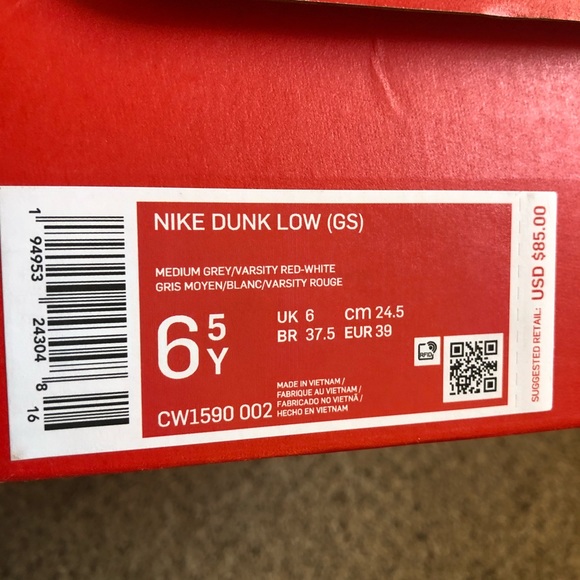 ‘University Red’ Nike Dunk Low - Picture 7 of 7